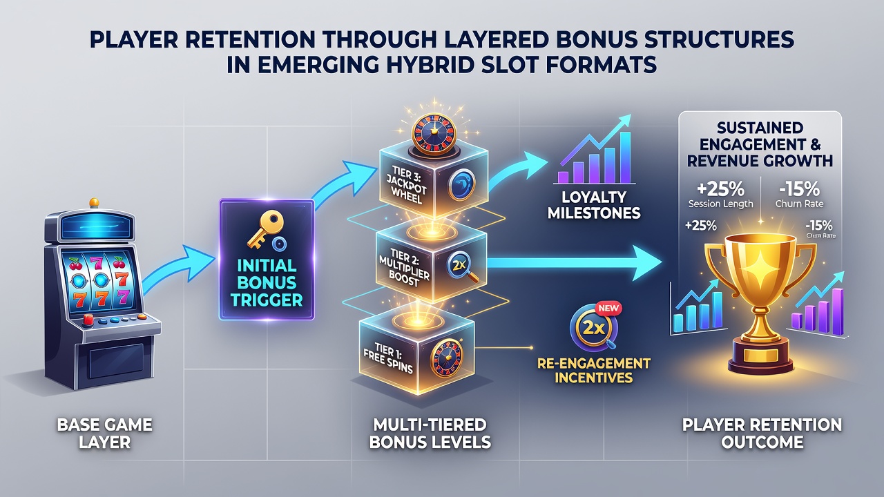 Darstellung von Hybrid-Slot-Formaten mit Bonus-Ebenen